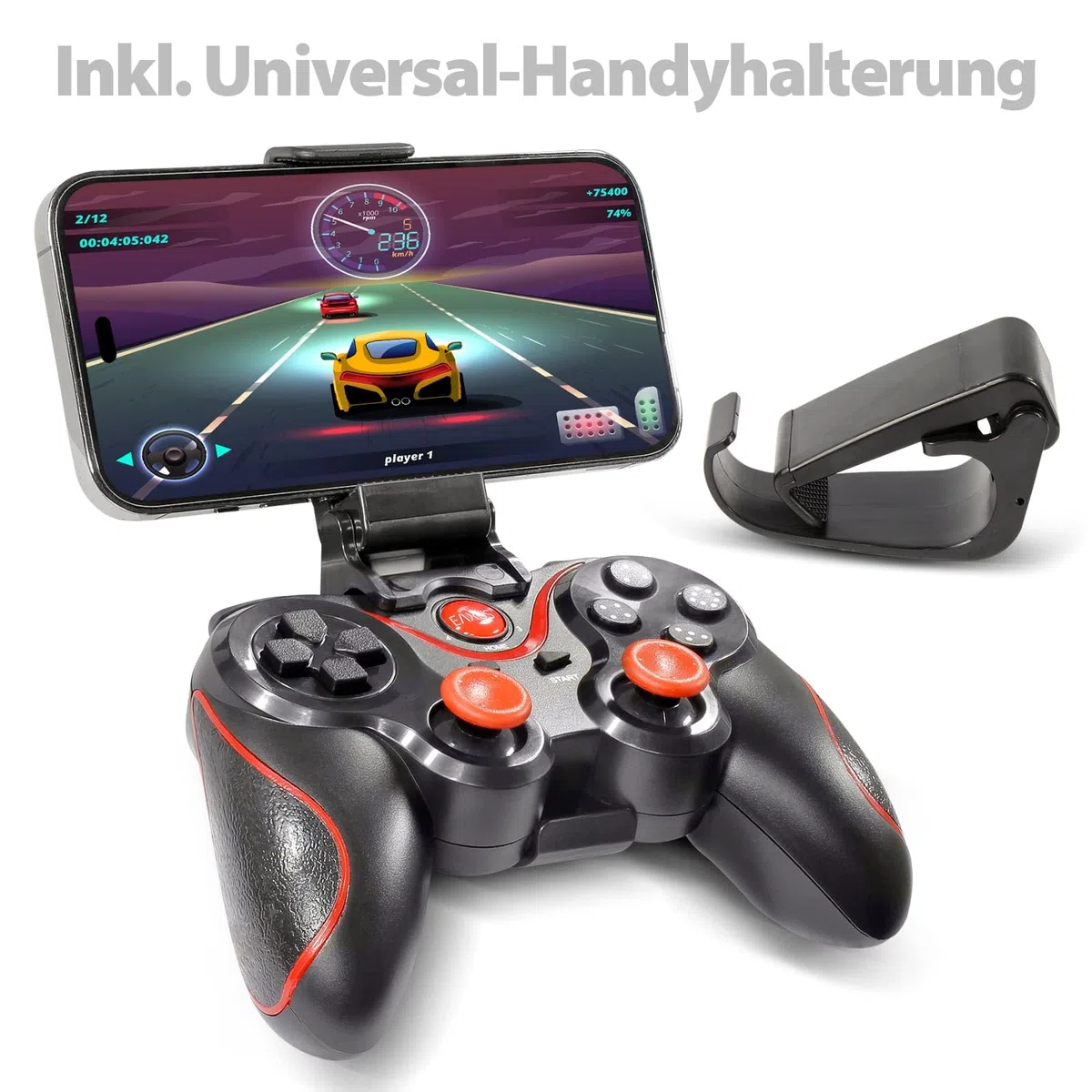 Eaxus® Controller Bluetooth - Gamepad wireless adatto a Fire TV, telefono cellulare, smartphone, tablet, Google TV, VR, Cloud Gaming e Remote Play e PC