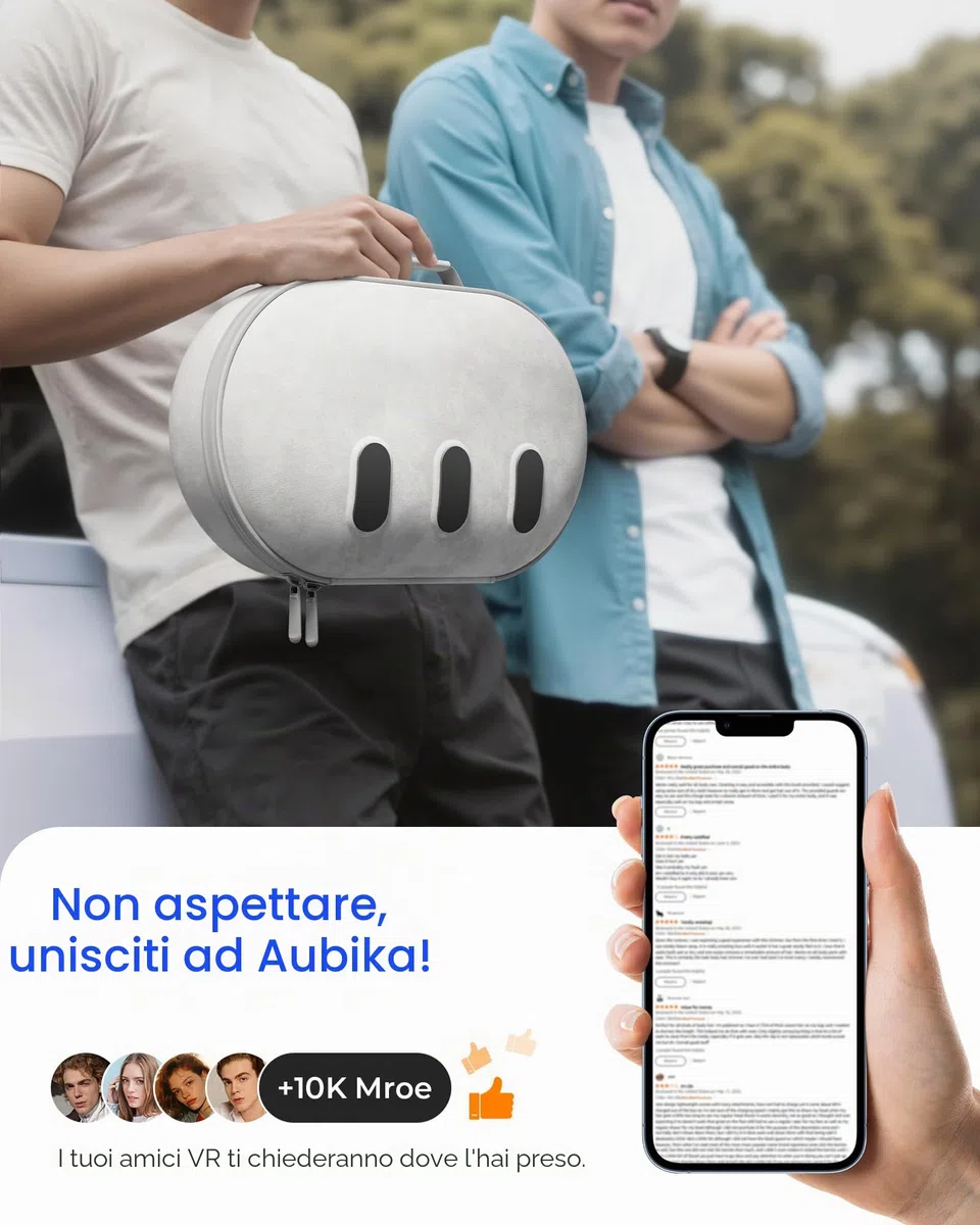 Aubika Custodia Rigida per Meta Quest 3, Compatibile con Quest 2 e Pico 4