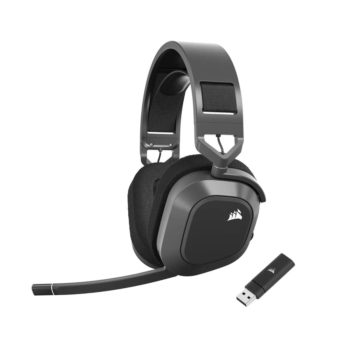 Corsair HS80 MAX WIRELESS Cuffie da Gioco Multipiattaforma Grigio Acciaio Bluetooth Dolby Atmos