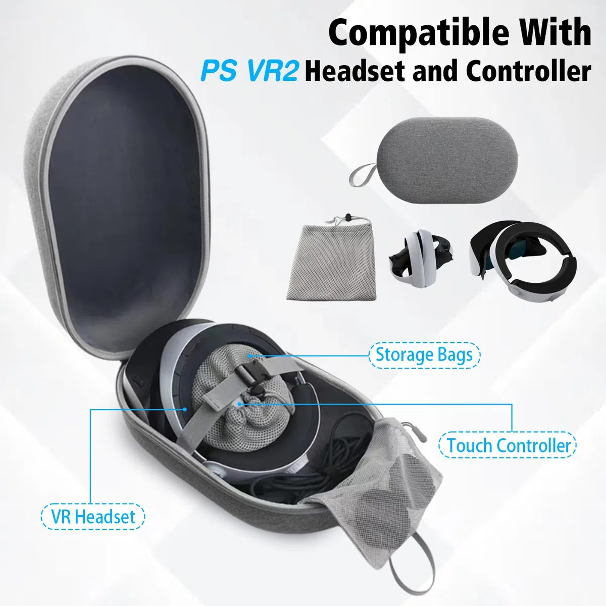 Custodia rigida PS VR2 Accessori portatile protezione obiettivo viaggi casa