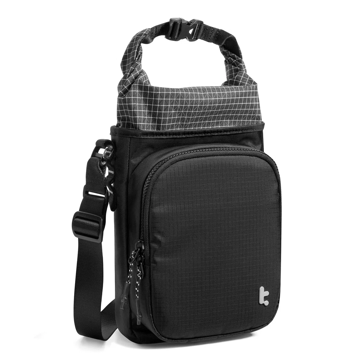 tomtoc Sling Bag per Custodia Slim per Console di Gioco Portatili, Borsa a Tracolla da Viaggio per Steam Deck, ROG Xbox Ally X, Switch 2, PS Portal, Borsa Roll-Top per Cavi di Ricarica e Accessori
