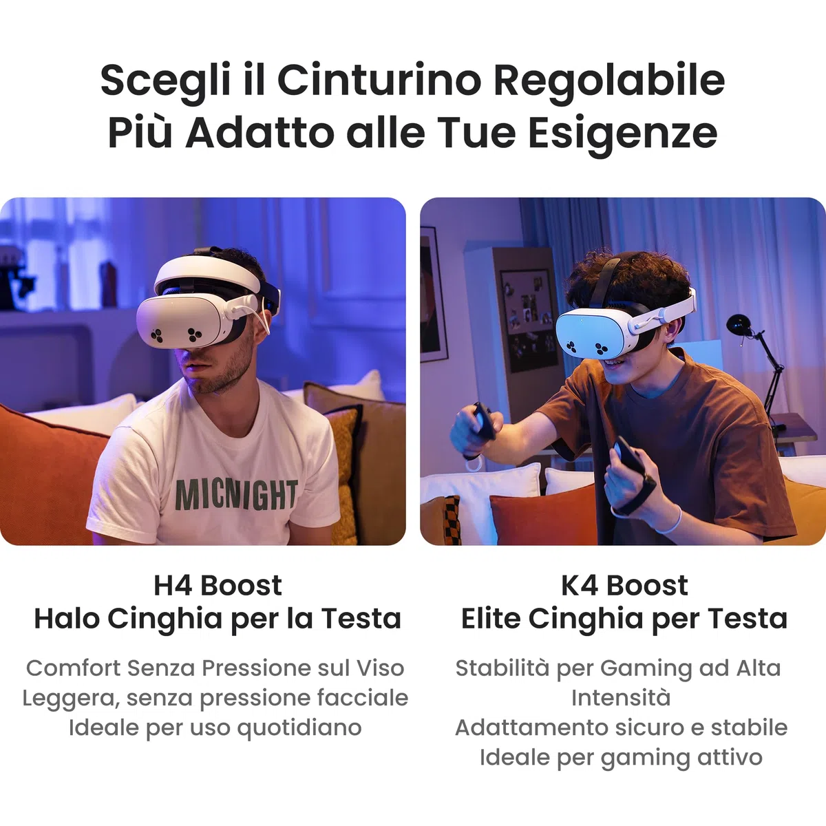 KIWI design H4 Boost Cinturino per la Testa della Batteria Compatibile con Meta Quest 3/3S Confort Cinturino Halo