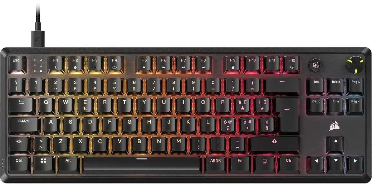 Corsair K70 CORE TKL RGB Tastiera da Gioco Meccanica Tenkeyless Nero