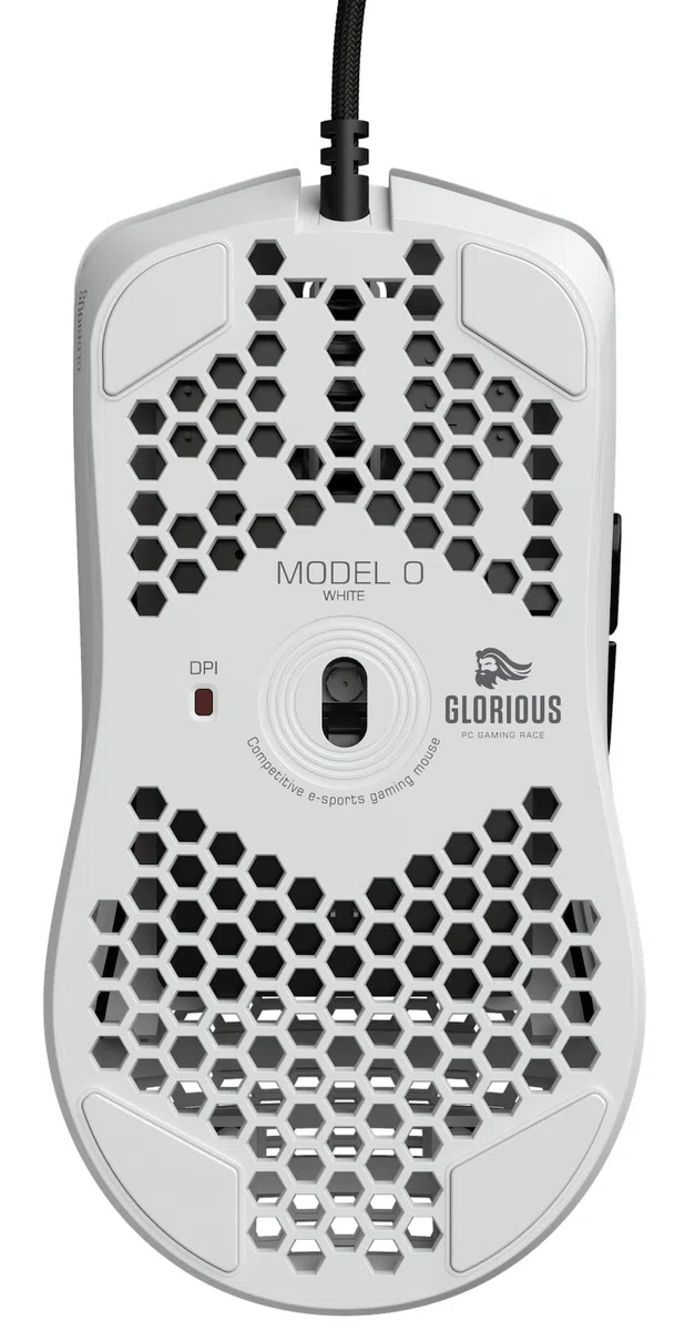 Glorious Model O Gaming Mouse Wired 67g PixArt 3360 RGB Omron Switches Bianco Opaco