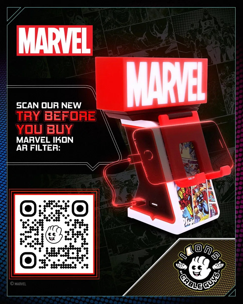 Cableguys Ikon Marvel Comics Supporto Accessori Gaming Smartphone Illuminato Xbox PlayStation Controller
