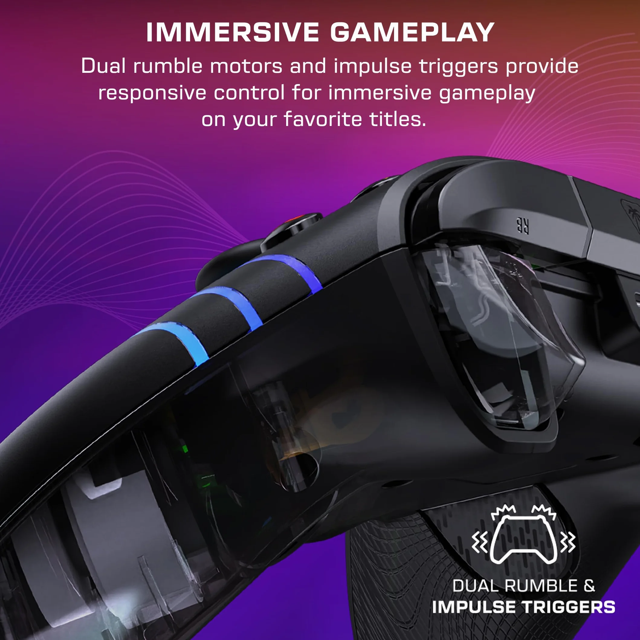 Turtle Beach Afterglow Wave Nero Controller Gamepad RGB cablato per Xbox Series XS, Xbox One e Windows