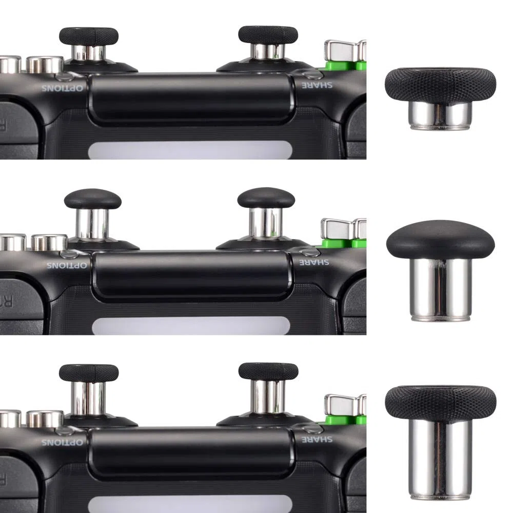 eXtremeRate Pulsanti D-pad Levette Analogiche Ricambio per ps4 Slim Pro Croci Direzionali Thumstick Joystick in Metallo Magnetico Ricambio per ps4 Controller(31 in 1)