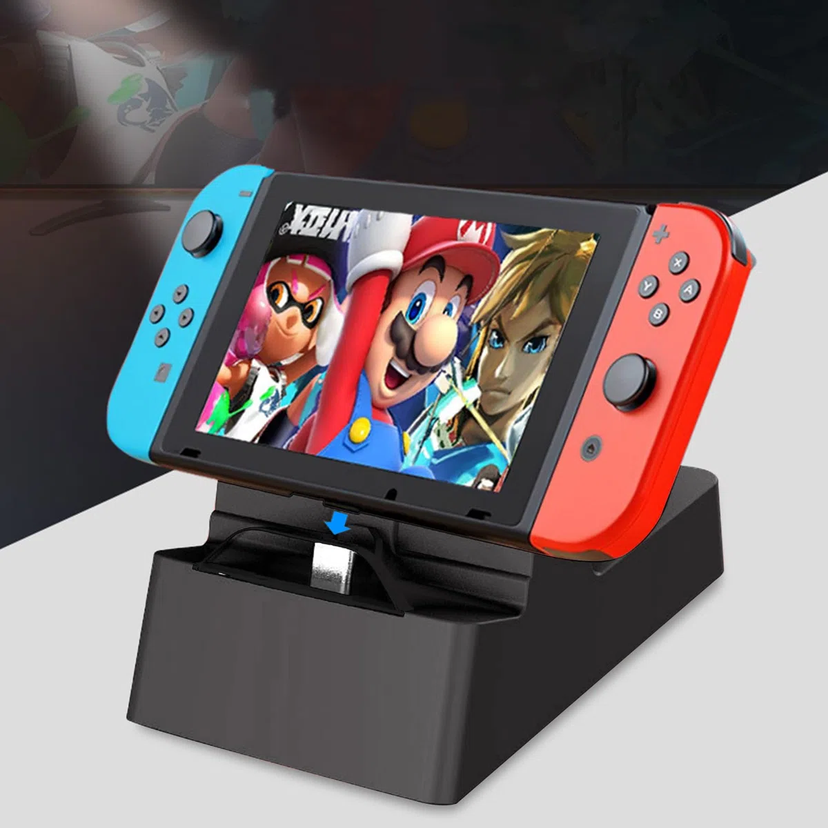 Nizirioo Docking Station per Nintendo Switch/OLED: Base di Ricarica Portatile TV Mini Con 4K HDMI e Porta USB 3.0