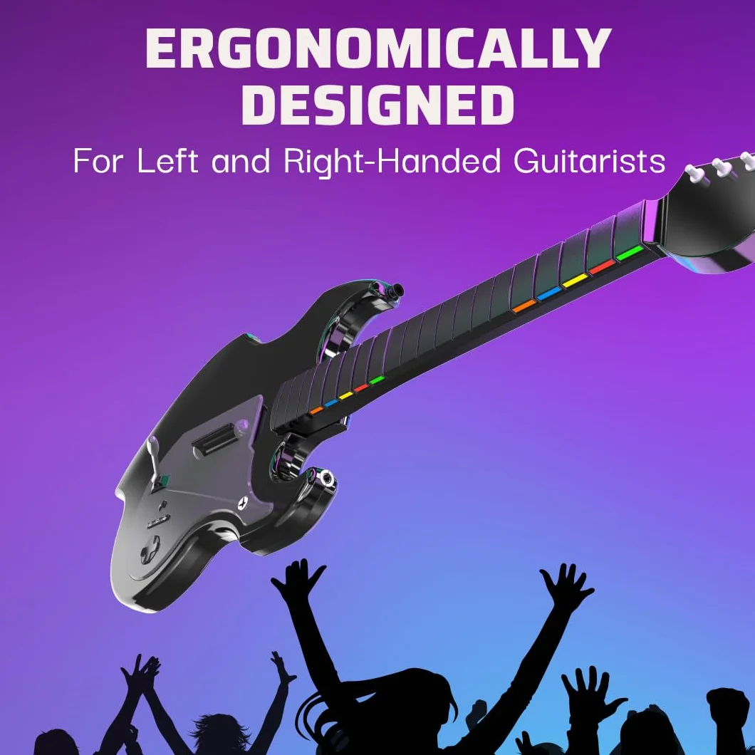 PDP Gaming RIFFMASTER Wireless Guitar Controller for Xbox Series X|S, Xbox One, & Windows 10/11 PC, Black