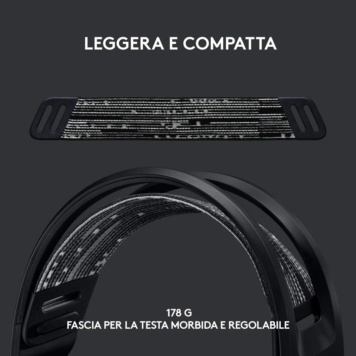 Logitech G733 LIGHTSPEED Wireless Gaming Headset with Microphone, LIGHTSYNC RGB, Blue VO!CE, PRO-G Audio - Nero