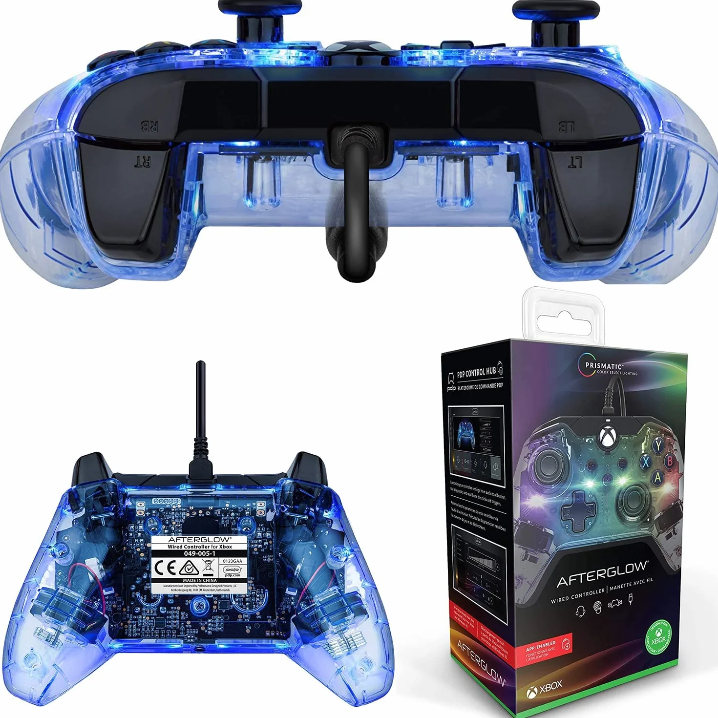 Afterglow PDP Controller di gioco cablato LED RGB USB Xbox Series X|S Xbox One PC