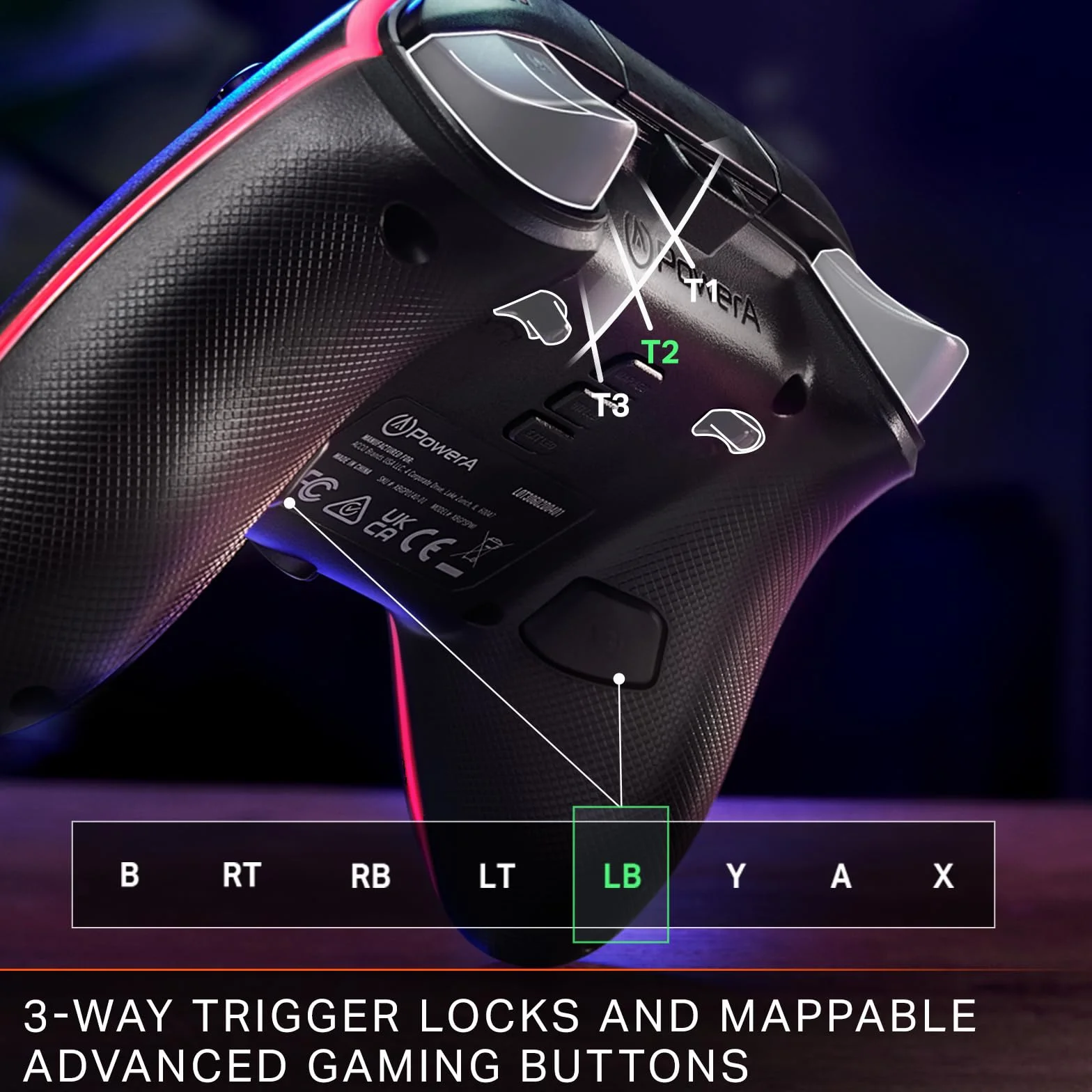 PowerA Advantage Wired Controller for Xbox Series X|S Lumectra Black