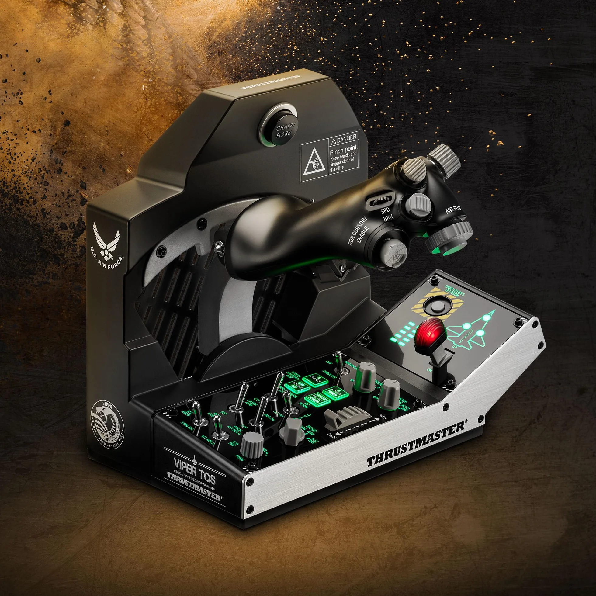 Thrustmaster Viper TQS Mission Pack per PC, Sistema Quadrante Manetta in Metallo, Manetta e Pannello di Controllo Inclusi, Precisione Effetto Hall