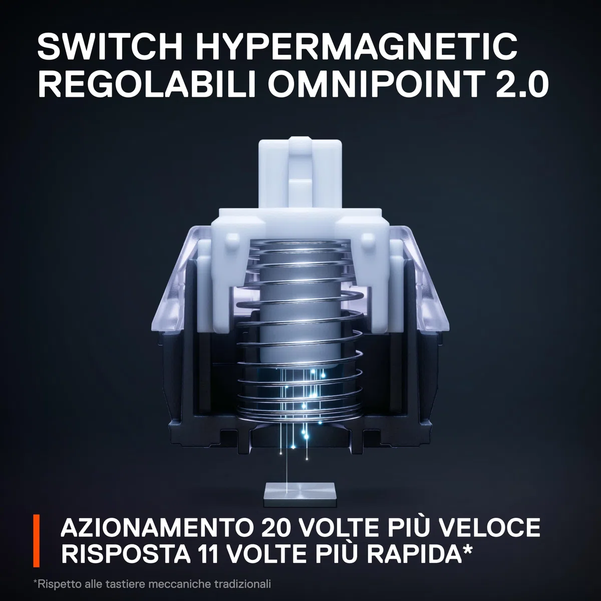 SteelSeries Apex Pro HyperMagnetic Tastiera da gaming - La più veloce al mondo - Azionamento regolabile - Schermo OLED - RGB - USB Passthrough - Layout Americano (QWERTY)