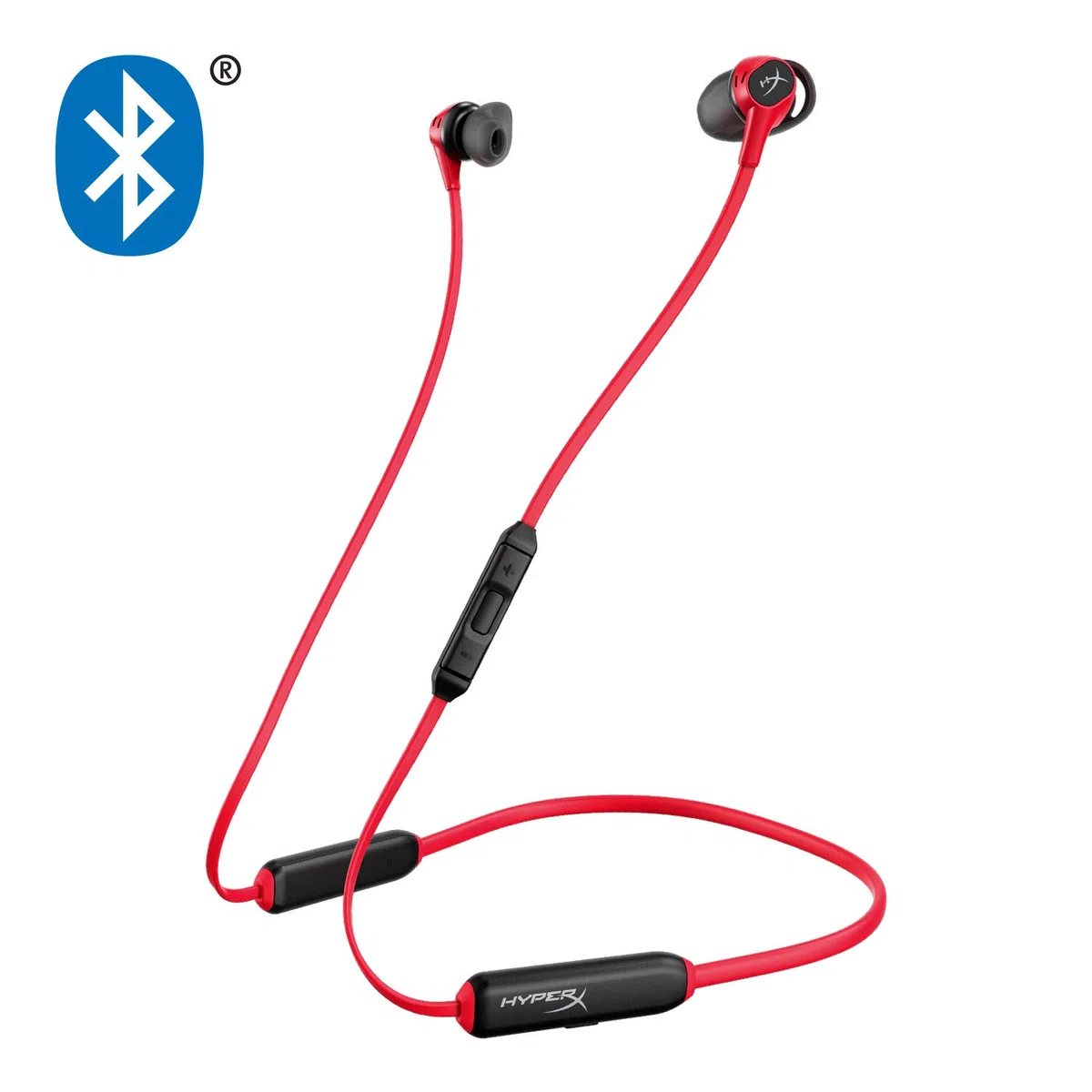Auricolari Bluetooth 5.1 HyperX Cloud Buds con Microfono Integrato, 10 Ore Autonomia, Nero/Rosso
