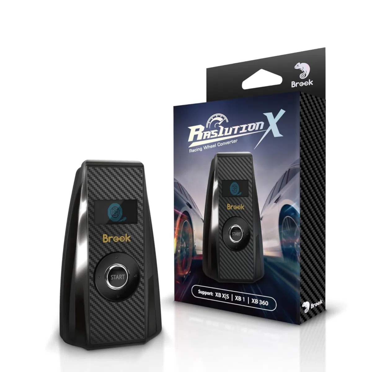 Mcbazel Brook Ras1ution X Convertitore per Volante da Corse per Xbox Series X|S/Xbox One/Xbox 360, Supporta oltre 60 Volanti, Retroazione della Forza Regolabile, Personalizzazione tramite App Mobile