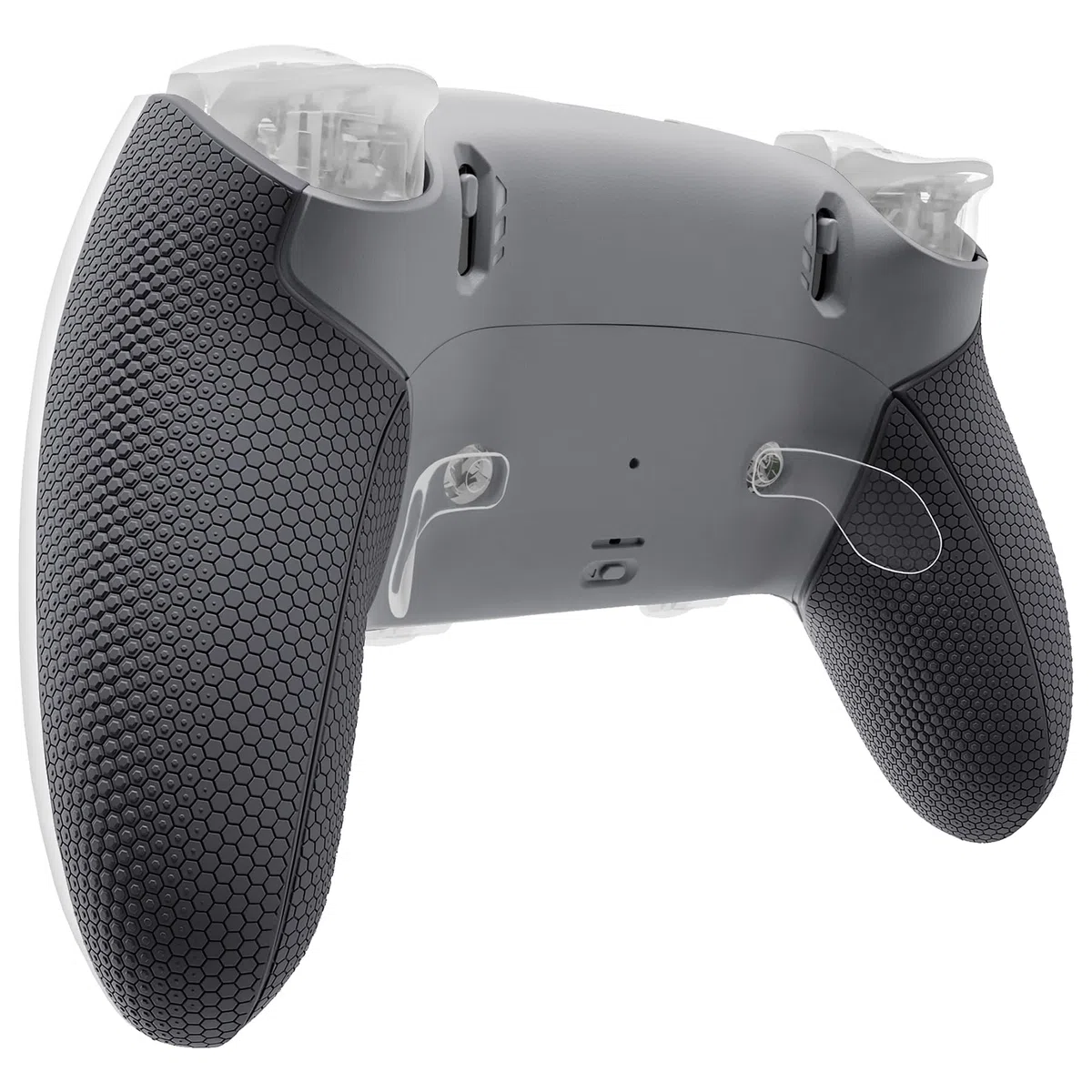 eXtremeRate Beyond-ARC Cover Posteriore con Grip Gommato Compatibile con ps5 Edge Controller, Shell Scocca Frontale Custodia Inferiore Compatibile con ps5 Edge Joystick, Grigio Ardesia Chiaro