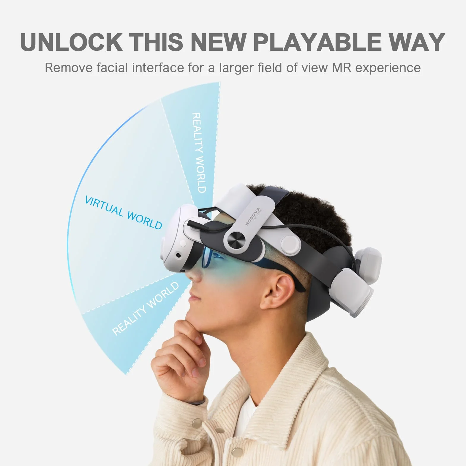 BOBOVR M3 Pro Cinturino per Testa con Batteria Compatibile Quest 3/Quest 3S Accessori