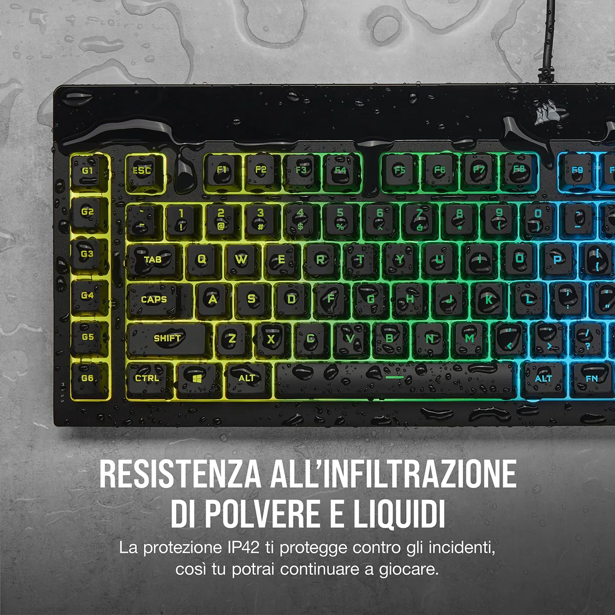 Corsair K55 RGB PRO Tastiera da Gioco Cablata a Membrana Nero