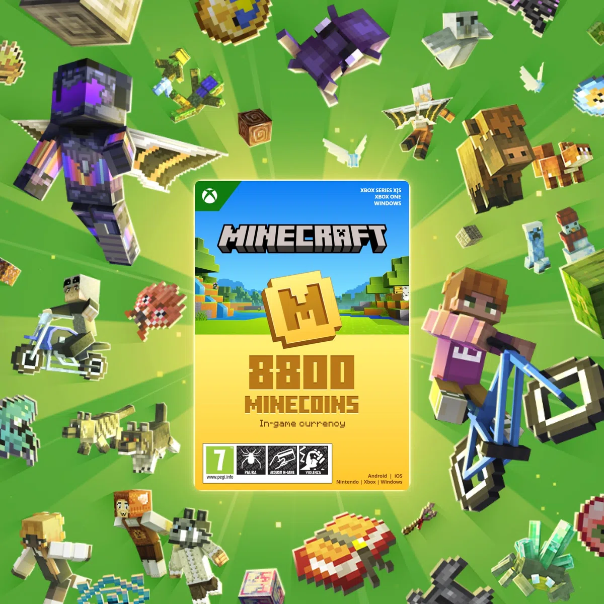 Minecraft 8800 Minecoins Pack Xbox Windows 10 Codice download
