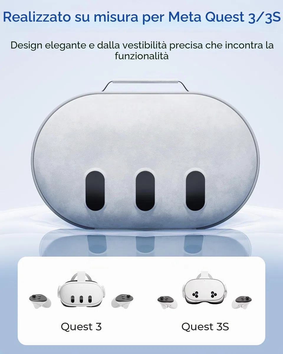 Aubika Custodia Rigida per Meta Quest 3, Compatibile con Quest 2 e Pico 4