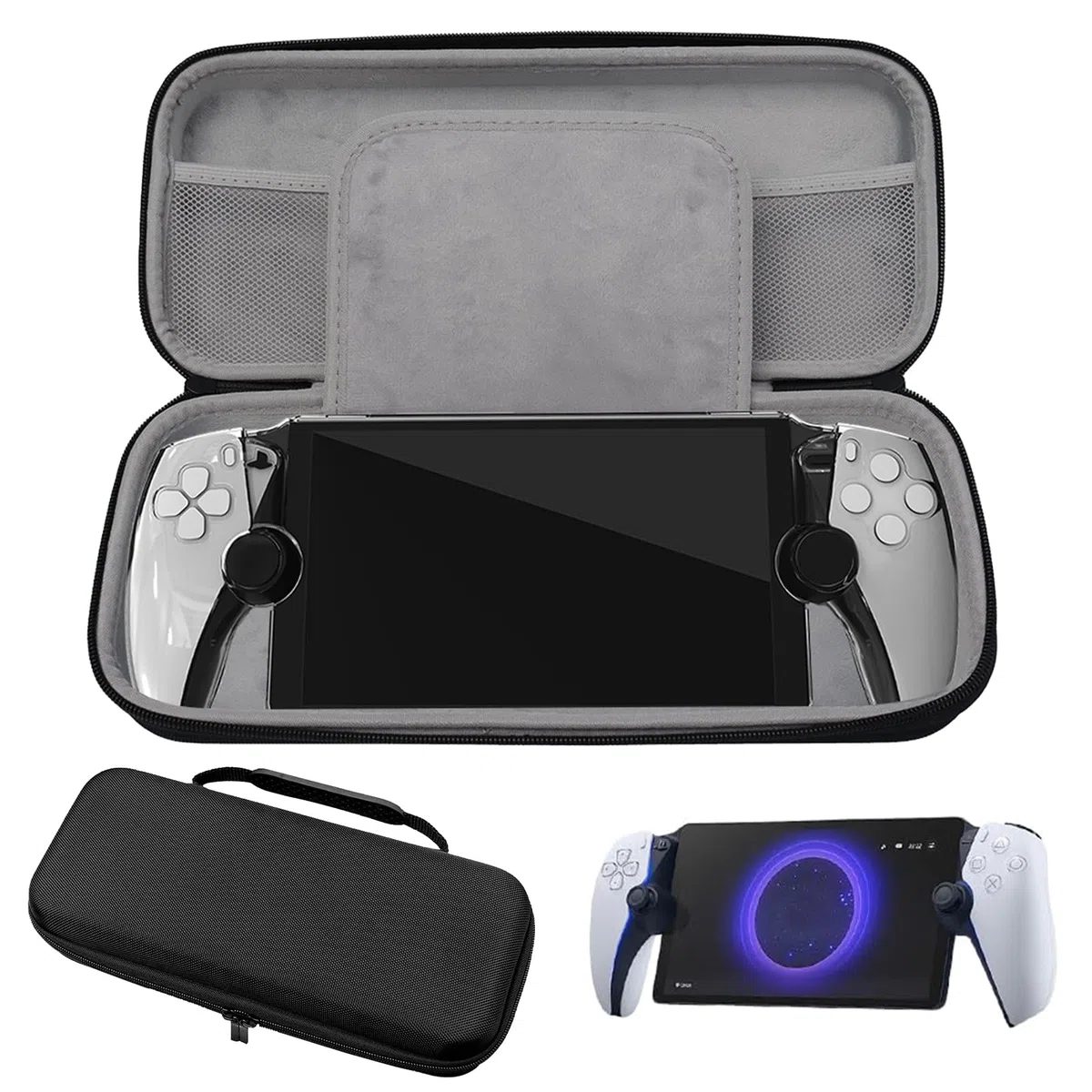 Custodia Rigida da Viaggio per PS Portal Nera, Custodia da Trasporto per Console PS5 Portal
