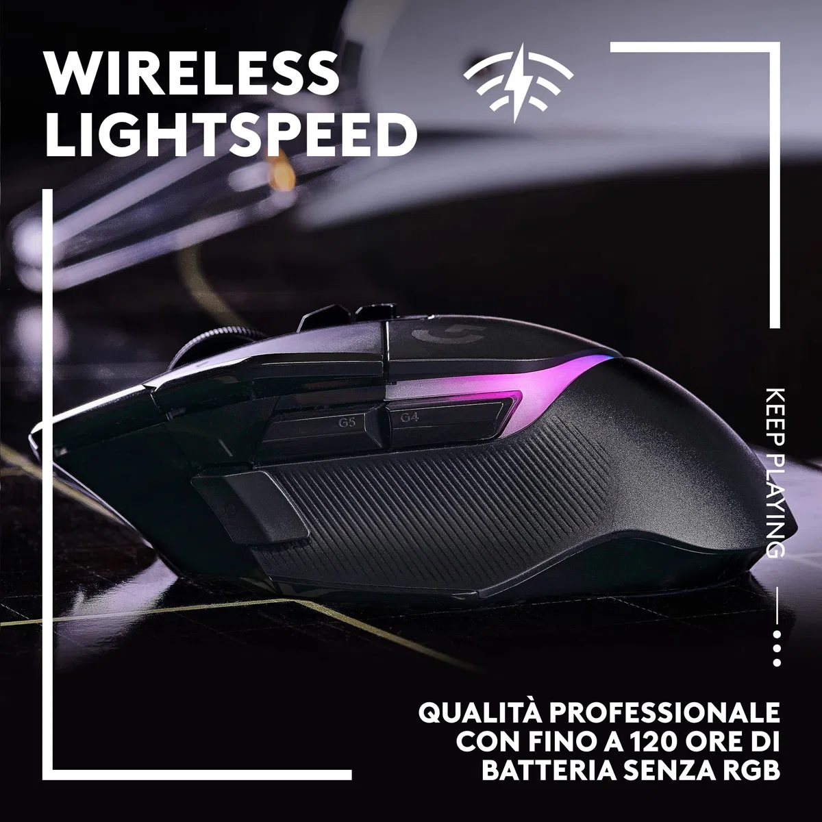 Logitech G G502 X PLUS Wireless Gaming Mouse LIGHTSPEED RGB HERO 25K Nero