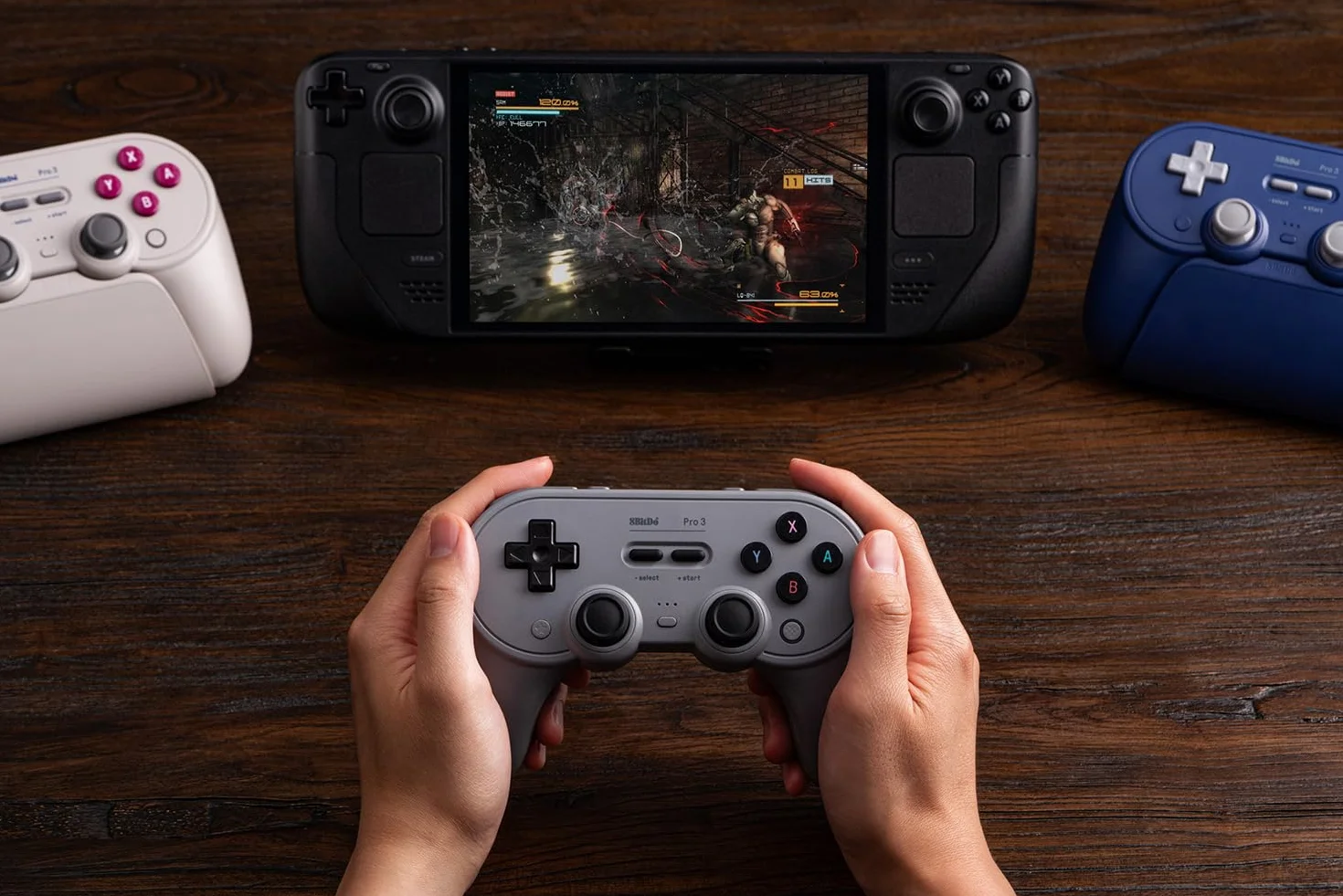 8BitDo Pro 3 Bluetooth Controller for Switch, Windows, Apple, SteamOS, Android - TMR Joysticks, Hall Effect Triggers, G Classic