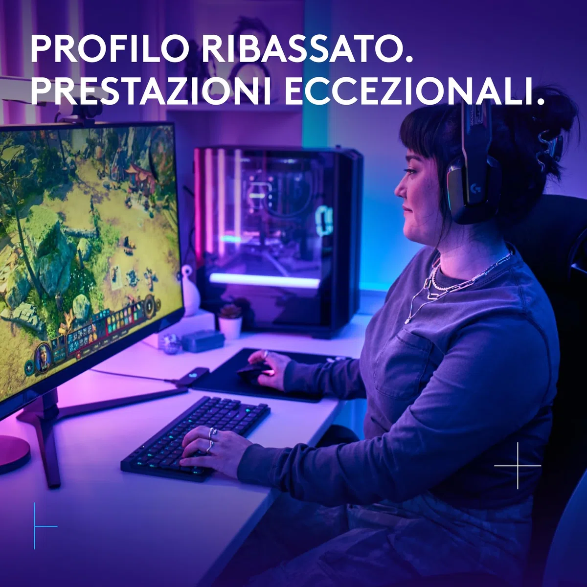 Logitech G G515 LIGHTSPEED TKL Tastiera gaming wireless, LIGHTSYNC RGB, switch meccanici Tactile, PBT, ITA QWERTY, Nero