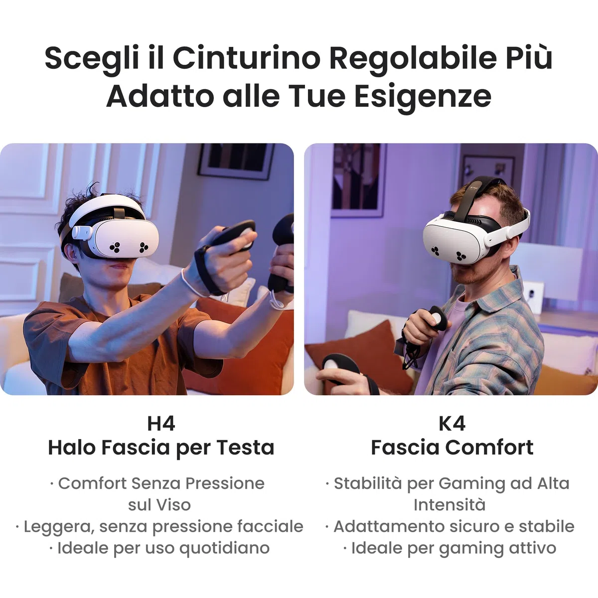 KIWI design K4 Comodo Cinturino per la Testa Compatibile Meta Quest 3S Quest 3