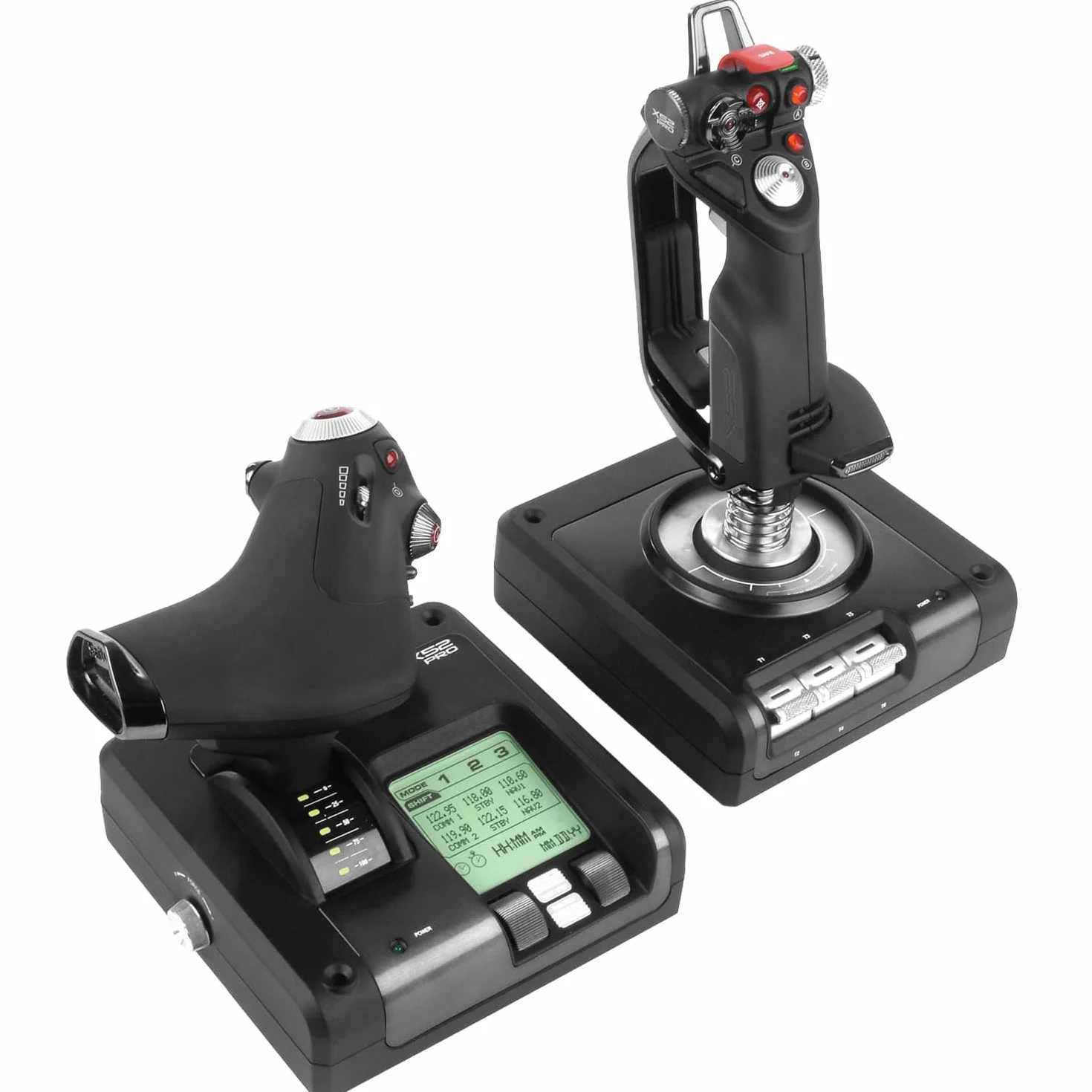 Logitech G Saitek X52 Pro Flight Control System, Controller di Simulazione con Acceleratore, ‎Joystick X52 Professionale, Acceleratore Progressivo, Centraggio ‎Doppia Molla, USB, PC, Nero