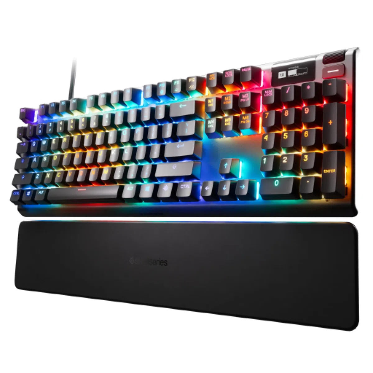 SteelSeries Apex Pro HyperMagnetic Tastiera da gaming - La più veloce al mondo - Azionamento regolabile - Schermo OLED - RGB - USB Passthrough - Layout Americano (QWERTY)