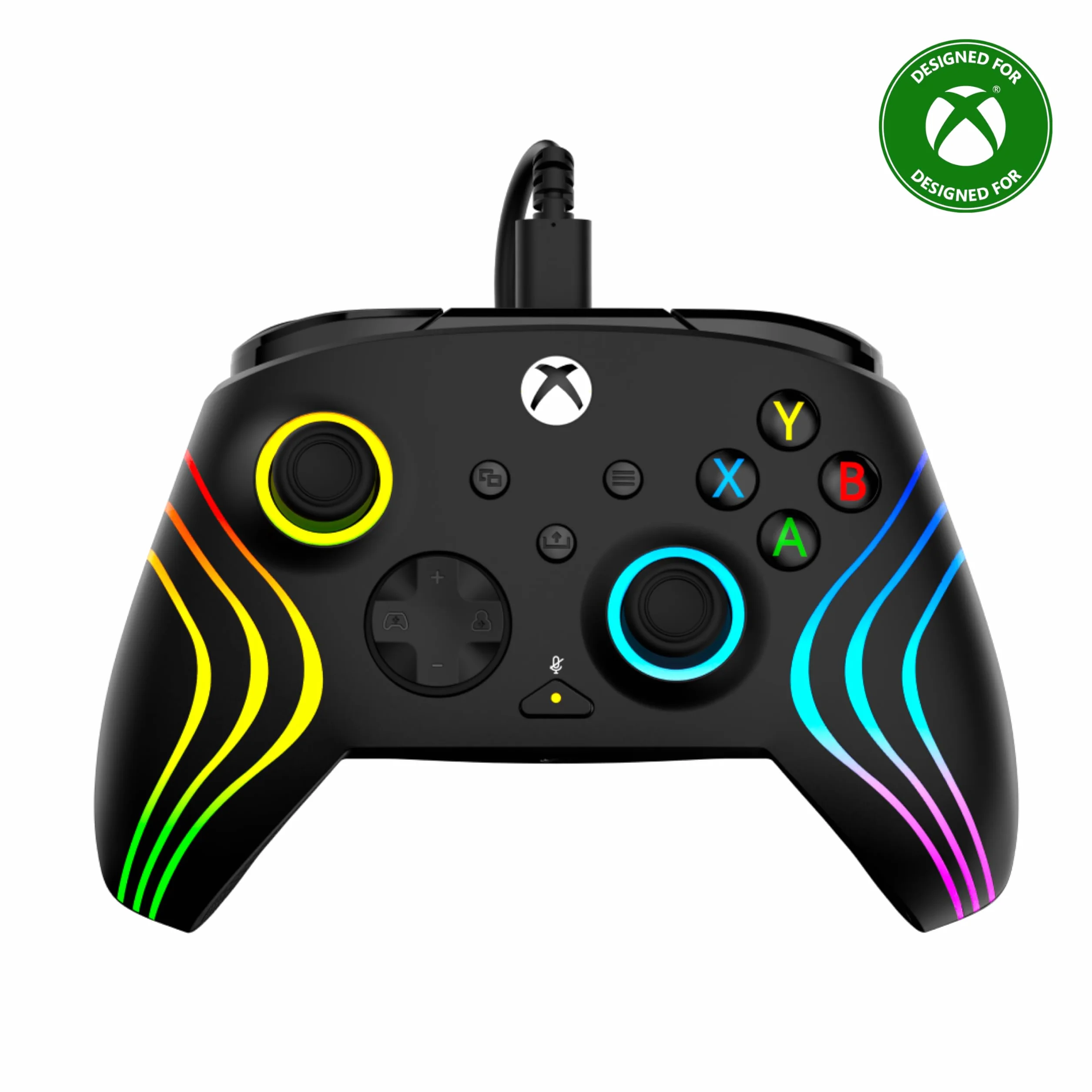 Turtle Beach Afterglow Wave Nero Controller Gamepad RGB cablato per Xbox Series XS, Xbox One e Windows