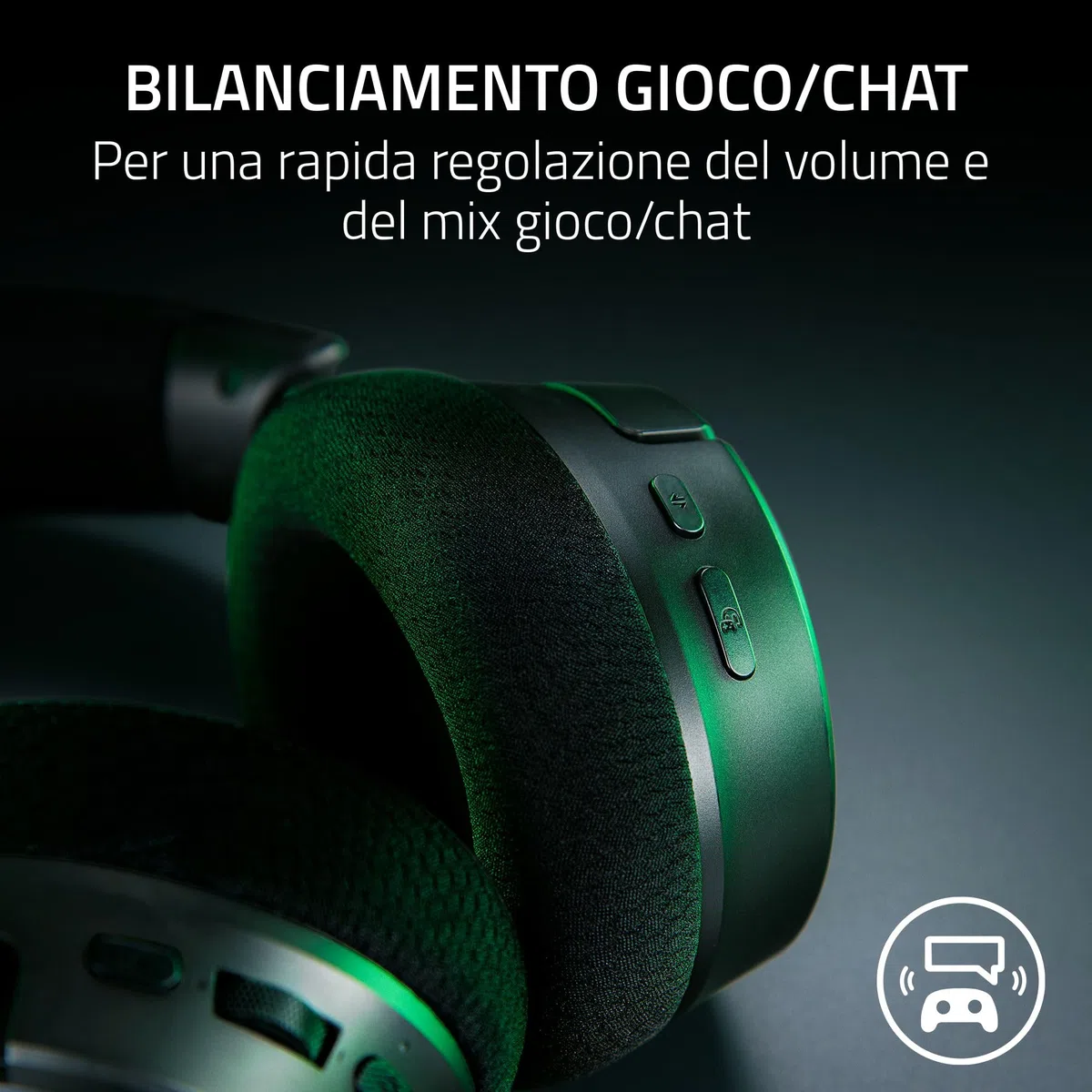 Razer Kraken V4 Cuffia da gioco wireless 40mm THX Spatial Audio RGB Nero