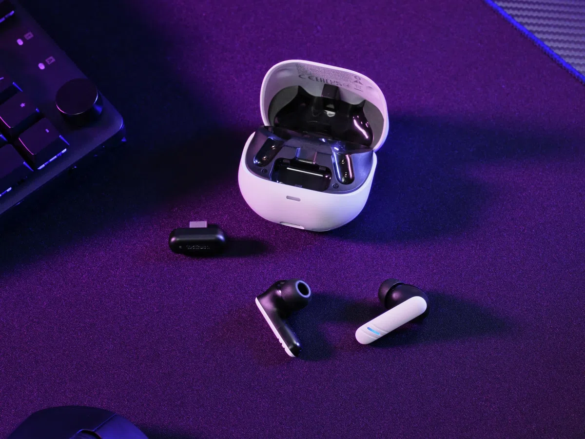 GXTrust 409 Oxxie In Ear Cuffie Bluetooth Gaming PS5 Switch PC Mobile, Auricolari Bluetooth o Ricevitore USB-C 2,4 Ghz Bassa Latenza, 4 microfoni ENC, 25 Ore di Autonomia, Earphones Wireless, Bianco