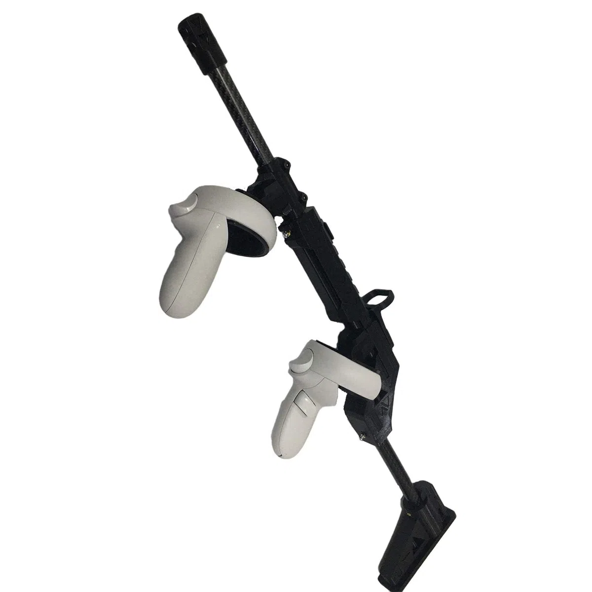 Calcio per pistola VR per MetaQuest 2, VR Gunstock per Quest 2 Shooting Controller Handle, Oculu-s Quest 2 Accessori Fucile magnetico, con spallacci (per Quest 2)