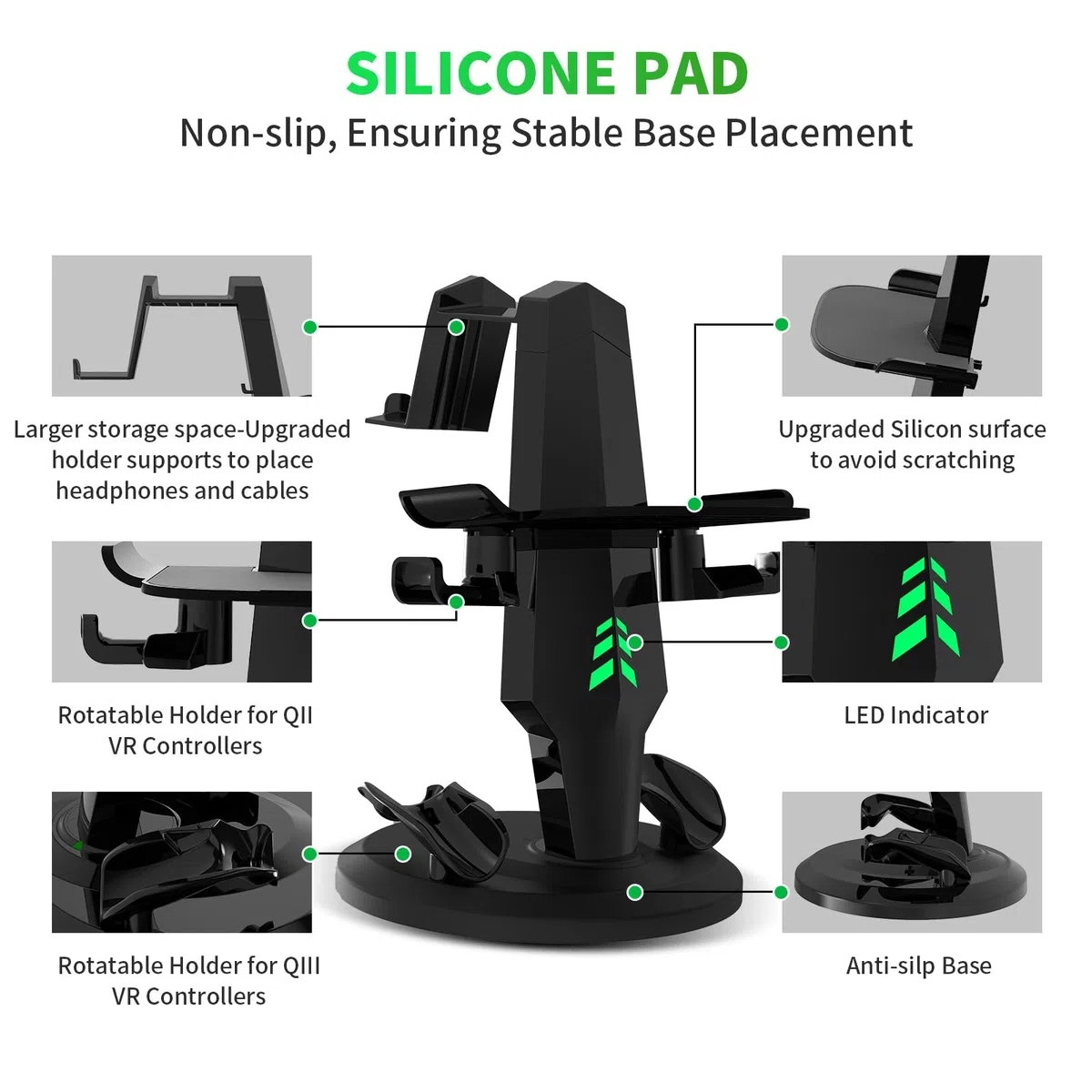 G-STORY Charging Dock for Meta Quest 3/Quest 3S/Quest 2 VR Headset and Controllers