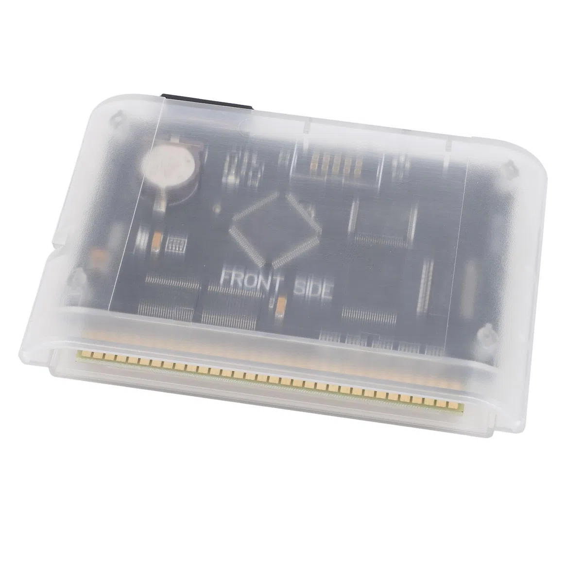 Plyisty Cartuccia di Gioco Carrello Flash retrò per Mega Drive V3.0 Pro, Scheda di Gioco 3000 in 1 per MD1/MD2/MD3/CD-X/32X, Compatibile con Genesis, Mega-Drive, Master System (Bianco trasparente)