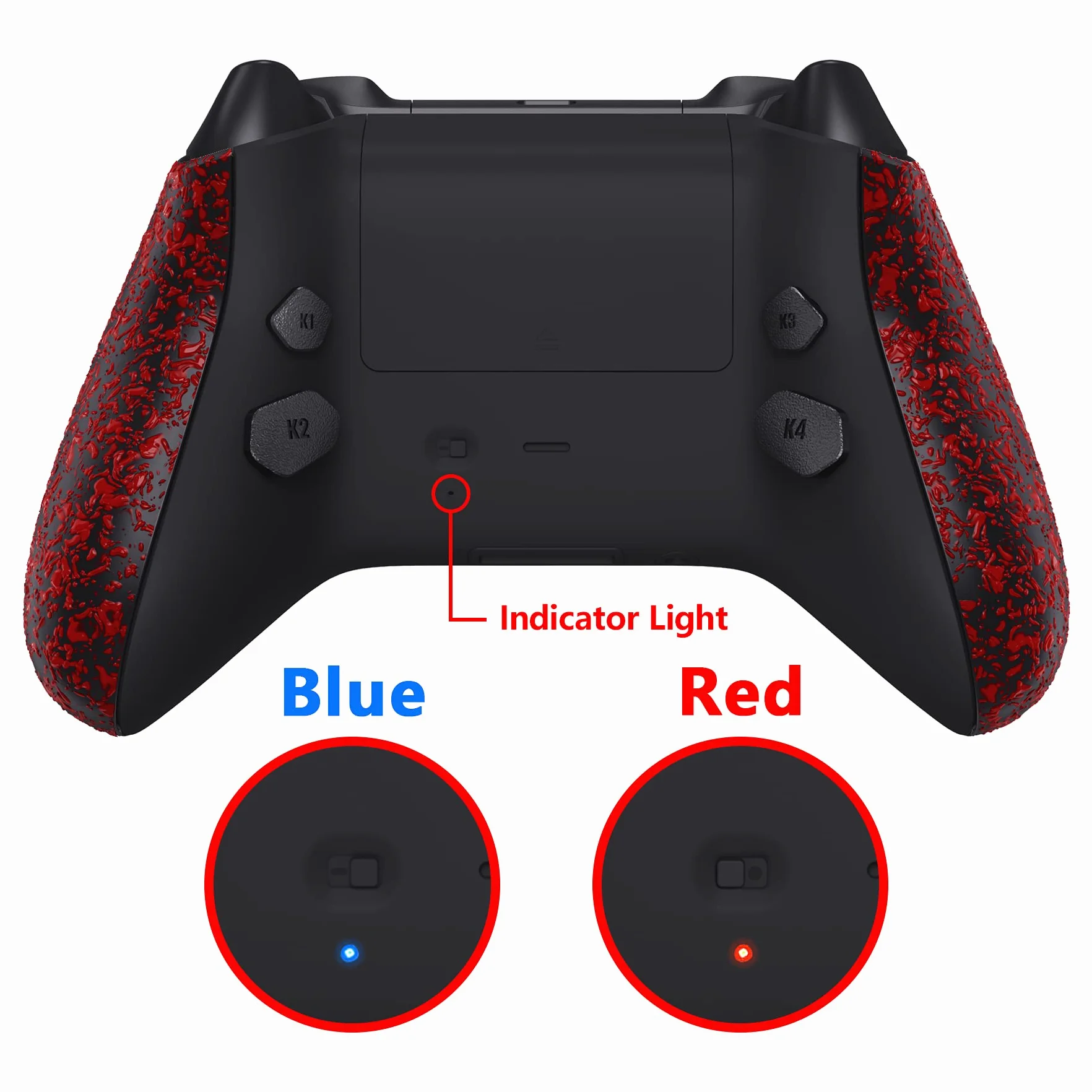 Programmabile Remap Kit per Xbox Series X S Controller Rosso Antiscivolo