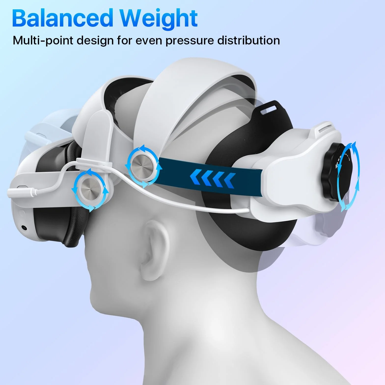Elite Cinturino per Quest 3S/ Quest 3 con Batteria 15000 mAh, Carica Rapida, Supporto Equilibrio VR