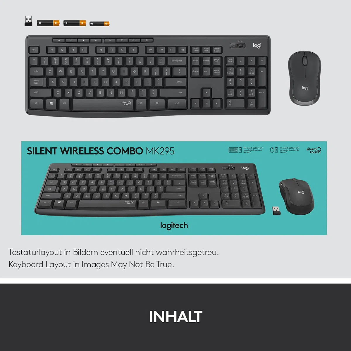 Logitech MK295 silenzioso wireless COMBO - DEU QWERTZ