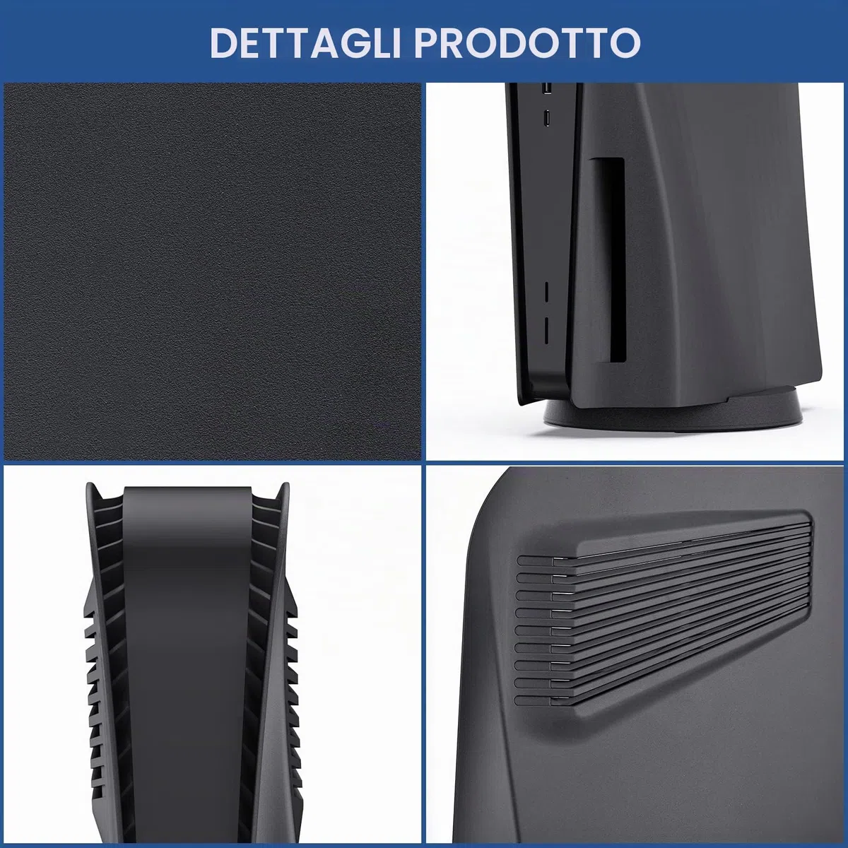innoAura Piastre per Disc Edition, Piastre Frontali con Prese d'Aria di Raffreddamento, Cover Protettiva AntiGraffio Antipolvere, Custodie di Ricambio in ABS Premium (Nero)