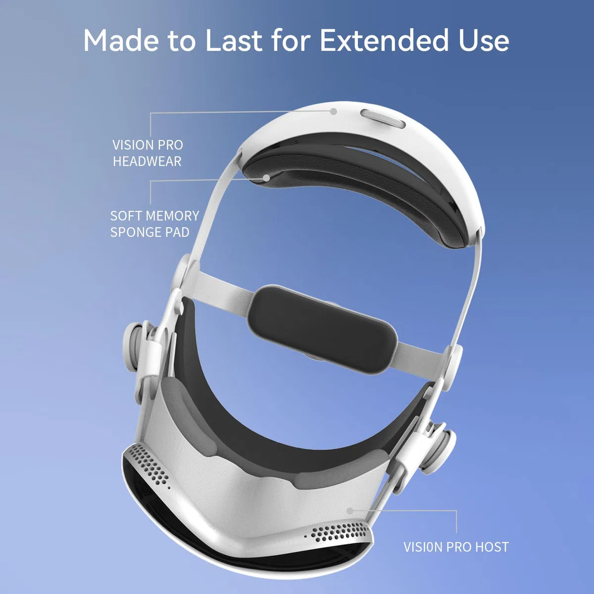 Fascia Regolabile Compatibile con Apple Vision Pro, Cinturino Elite per Ridurre la Pressione Facciale e Bilanciare il Peso, Comfort Migliorato e Immersione nel Gioco per Accessori Vision Pro