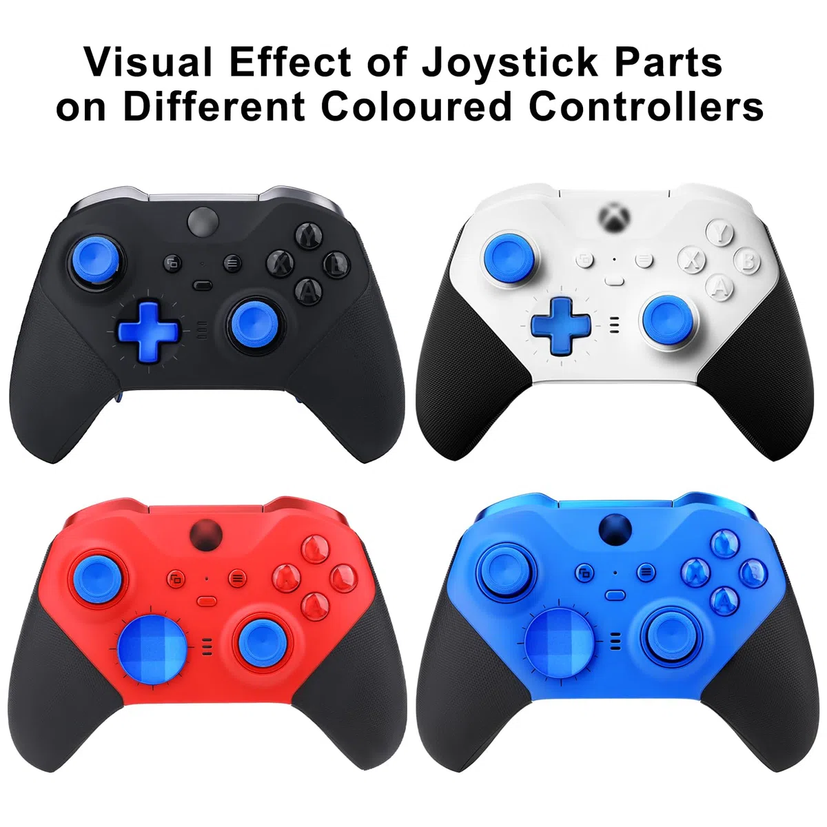 Sostituzione dei Thumbstick per il Controller Xbox One Elite Series 2, Kit di Accessori Joystick Magnetici in Metallo Compatibili per il Controller Wireless Xbox Elite Series 2 Core (Blu)