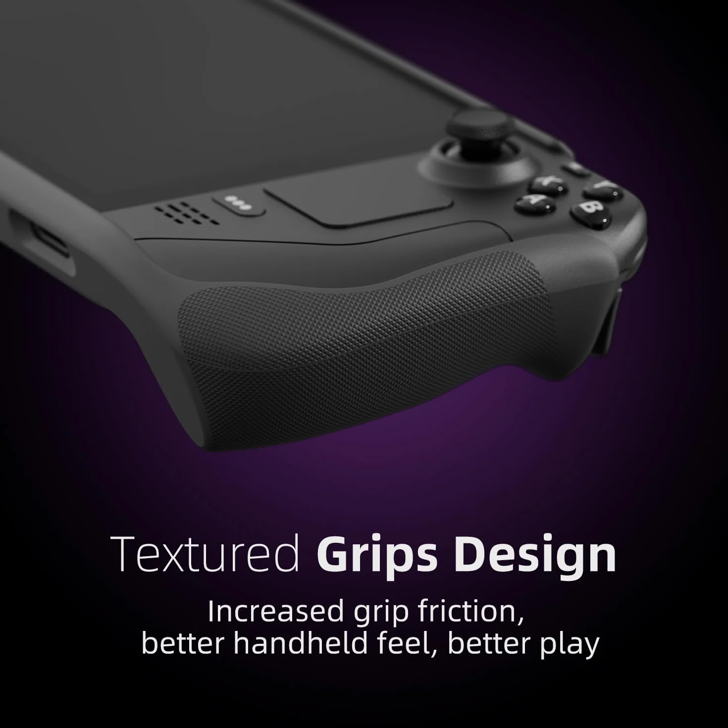 Skull & Co. GripCase SD Bundle for Steam Deck/OLED: A Soft Protective Case with Textured Grips Full Protection and Stand, Shock-Absorption Non-Slip and Anti-Scratch Cover Design (with Carrying Case)