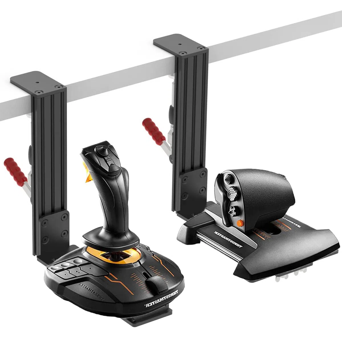 Hikig Confezione da 2 supporti da scrivania per joystick Logitech, Thrustmaster e VKB Hotas, compatibili con X52/X52 Pro/X56/X56 Rhino e altri