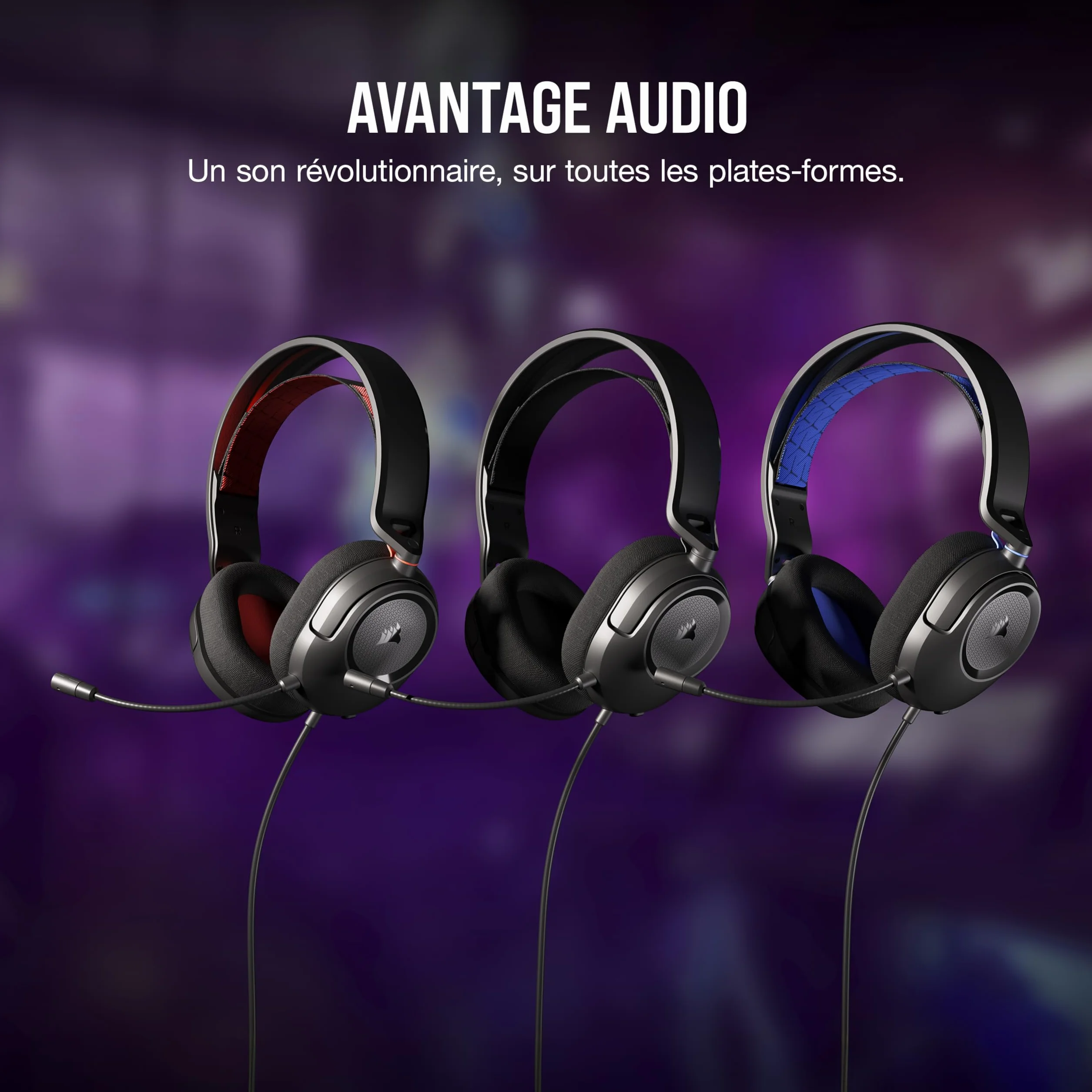 Corsair HS35 v2 Cuffie Gaming Multipiattaforma con Microfono Omnidirezionale Flessibile, Cavo 3,5 mm per PC, PS5, Xbox, Carbonio