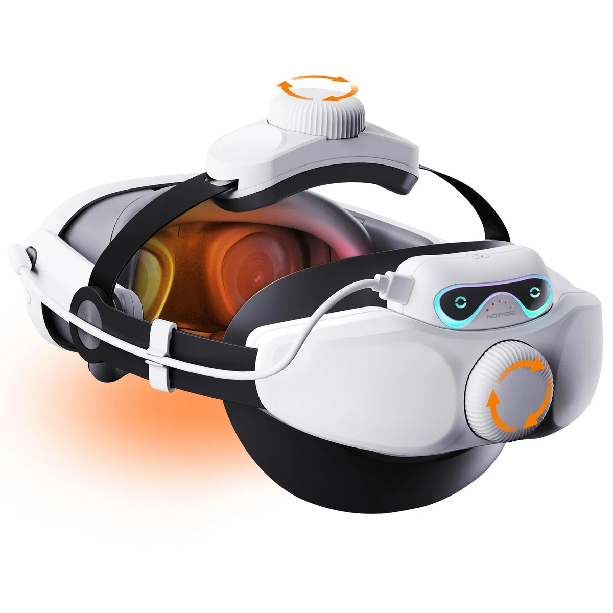 Noiposi Cinghia da testa con batteria da 10000 mAh per Meta Quest 2 3 3s