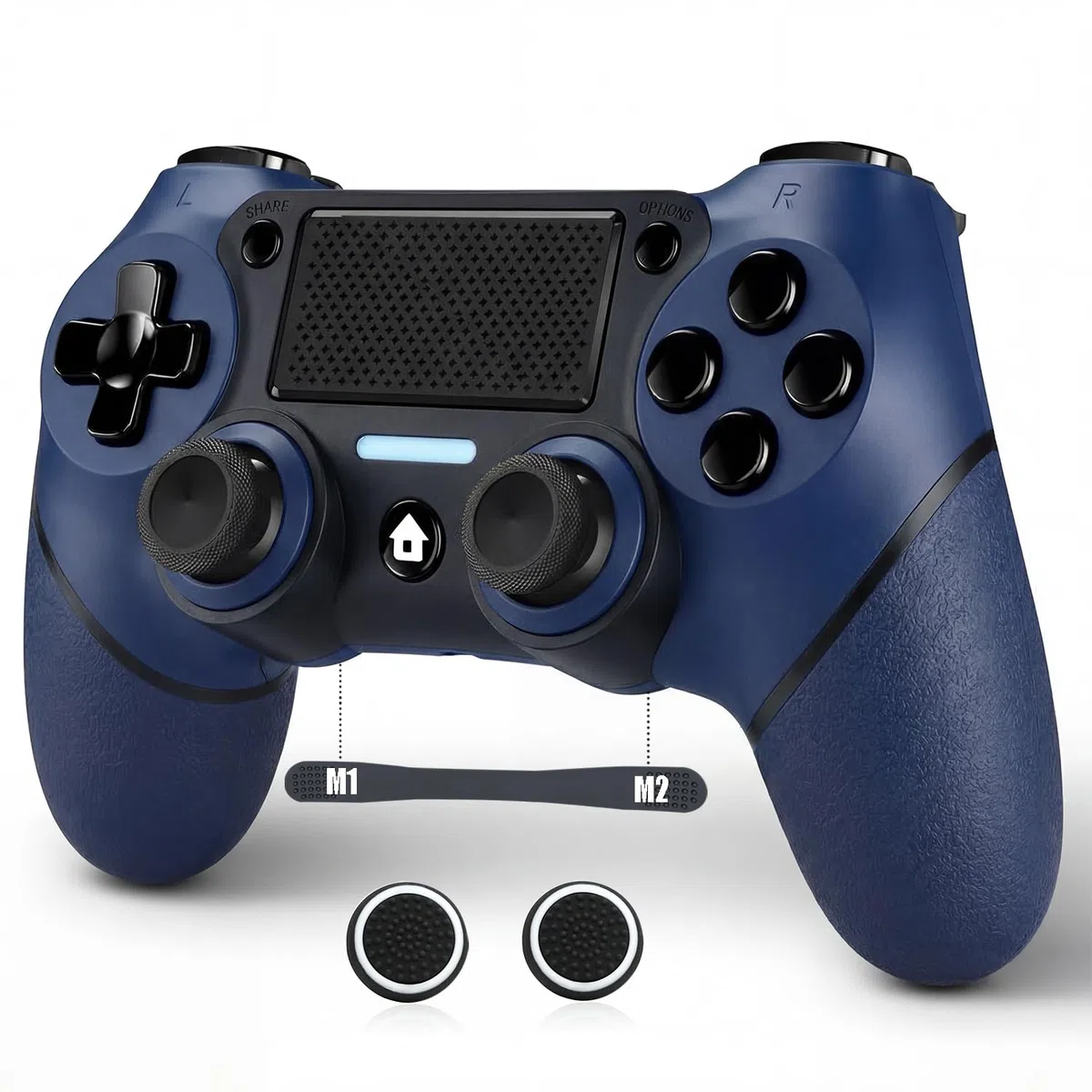 VooFun Wireless Controller per PS4 Pro Slim, Bluetooth con Vibrazione, Touchpad, Sensore 6 Assi, 1000mAh