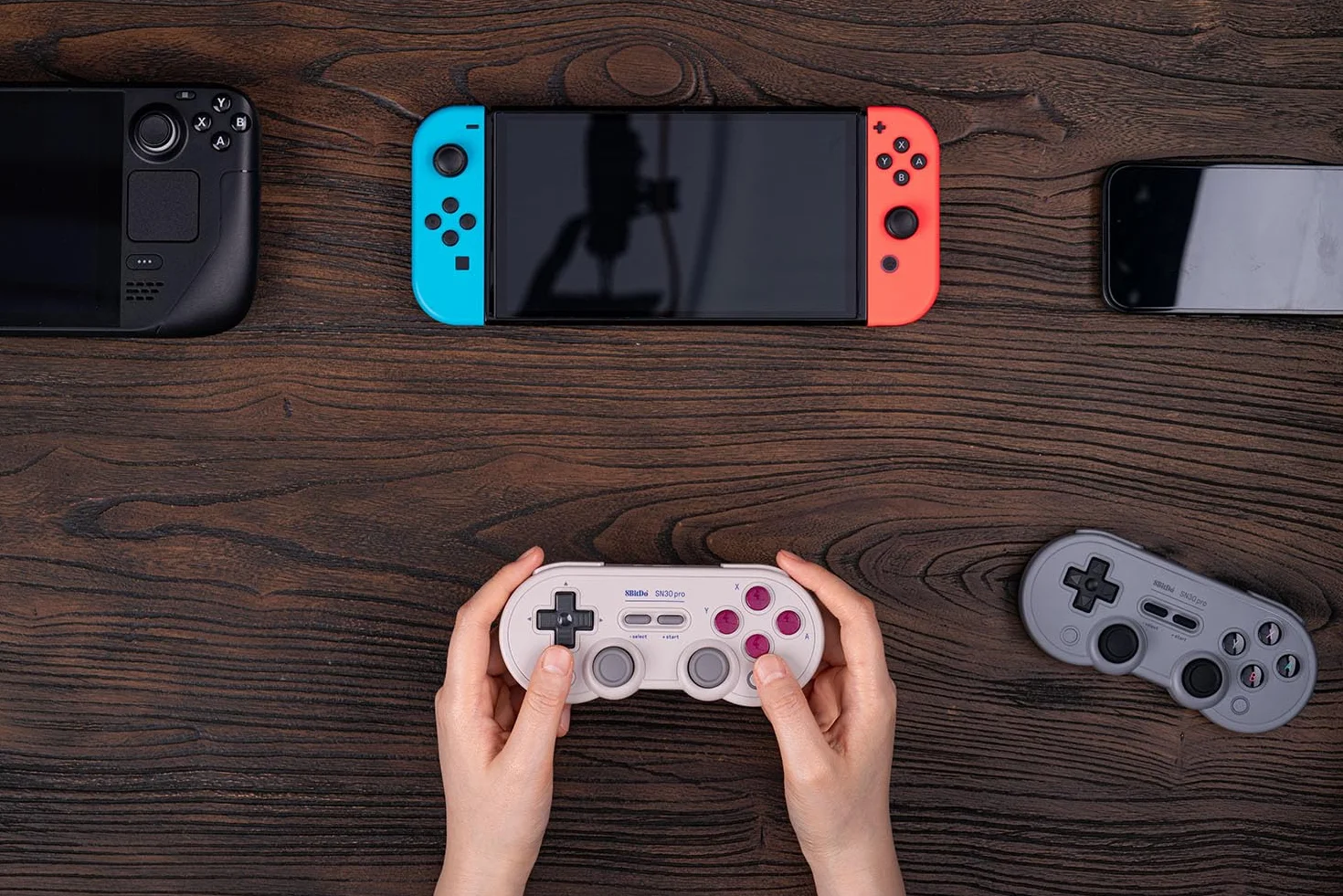 8BitDo SN30 Pro Bluetooth Controller, Hall Effect Joystick Update, Compatible with Switch, PC, macOS, Android, Steam Deck & Raspberry Pi (G Classic)